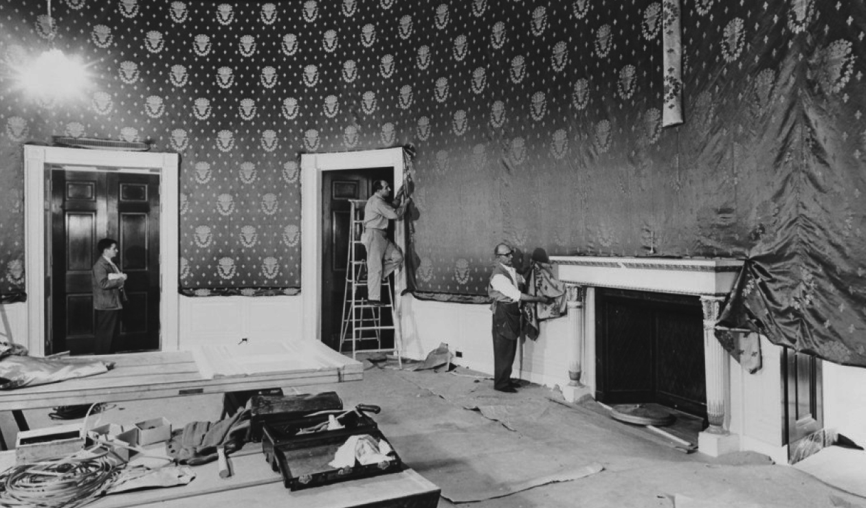 The renovation of the Blue Room