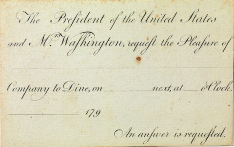 The Washington Collection: Invitation